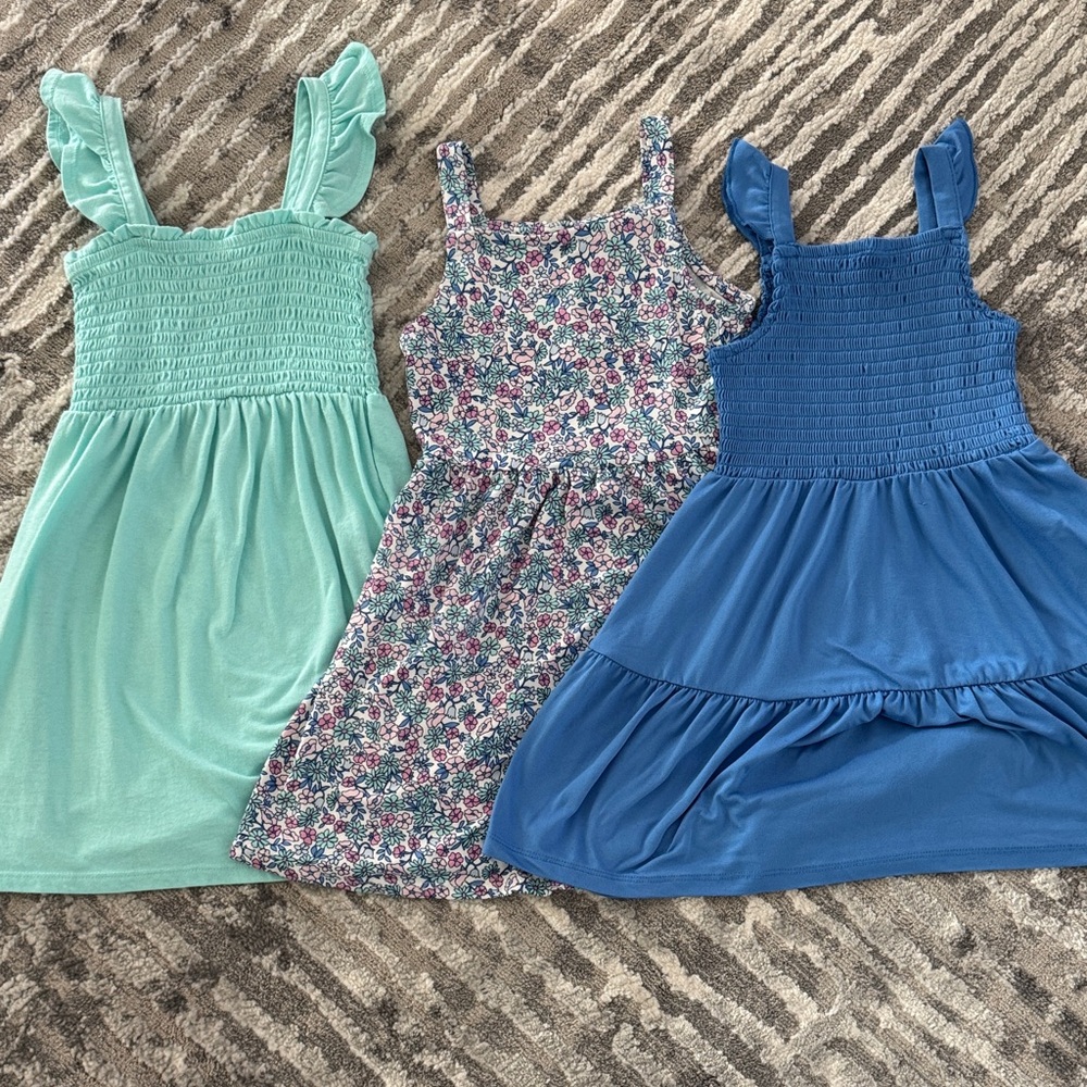 Lot of Girl’s Floral and Solid Dresses